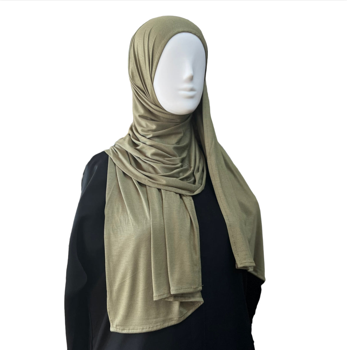 Everyday Olive Green Small Jersey Hijab for Every Hijabi Wardrobe Everyday Olive Green Small Jersey Hijab for Every Hijabi Wardrobe