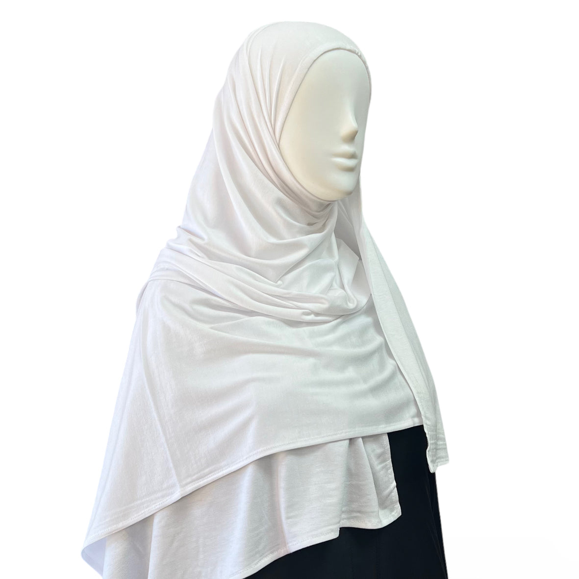 Large Jersey Hijab - White