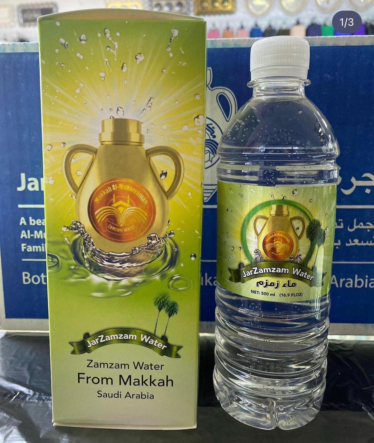 Authentic Pure Zamzam Water 1/2 Liter (500ml) Sourced From Makkah