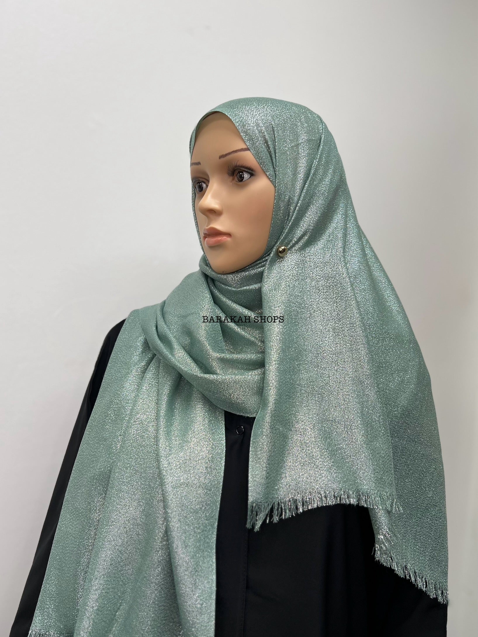Shimmer Viscose Hijab - Ice Blue