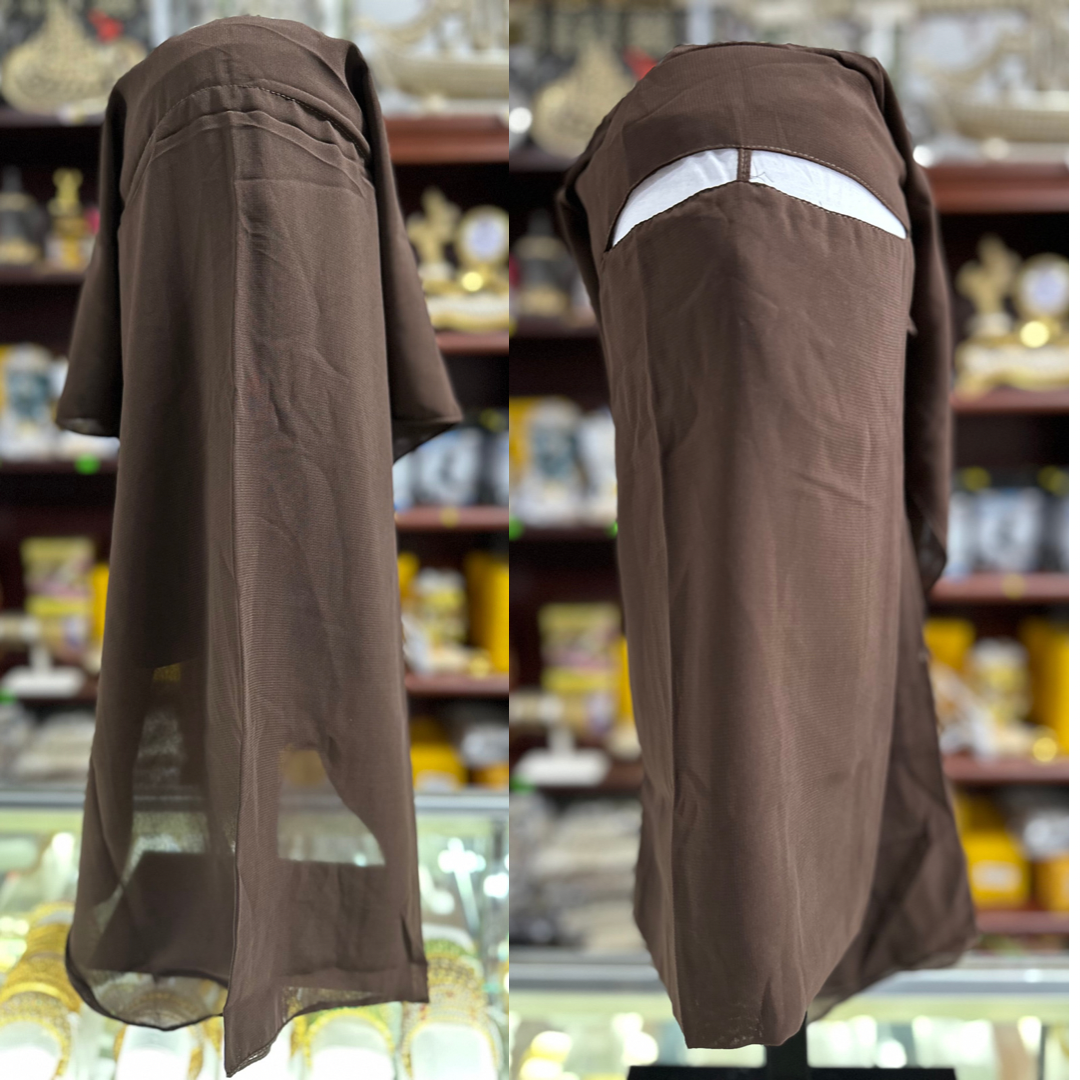 3 Layer Niqab - Brown