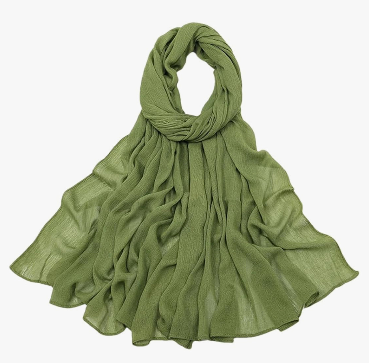 crinkle rayon scarf lightweight breathable fabric best hijab for summer in pear green