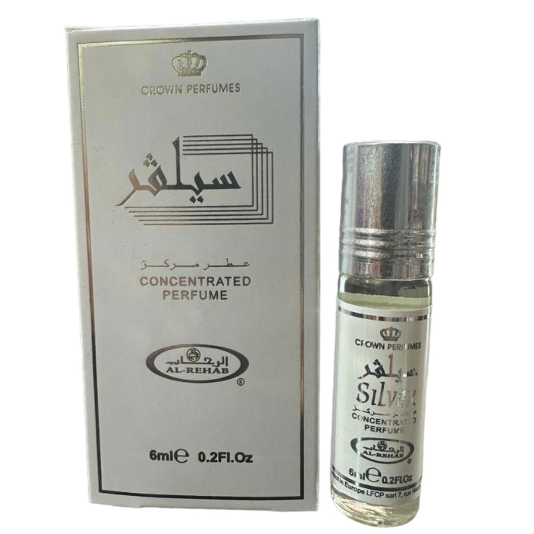 Al Rehab 6ml Roll On Perfume Oil - Silver