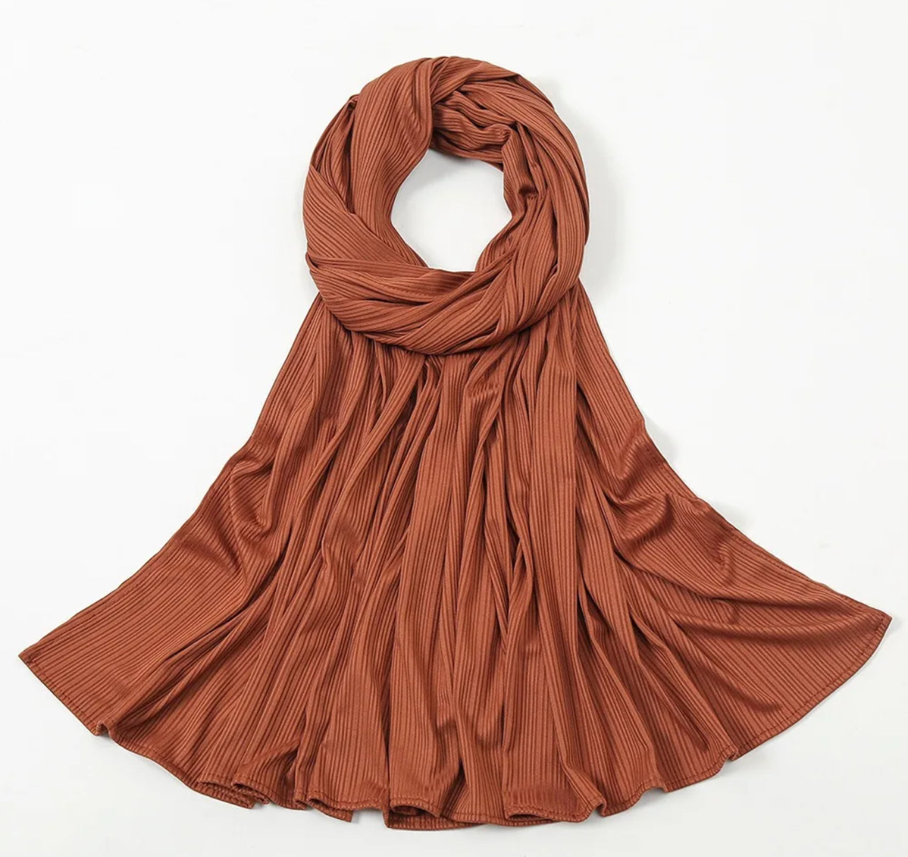 Ribbed Jersey Hijab - Orange
