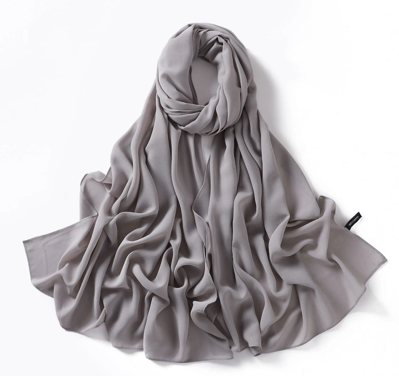 Solid Chiffon Hijab - Light Gray