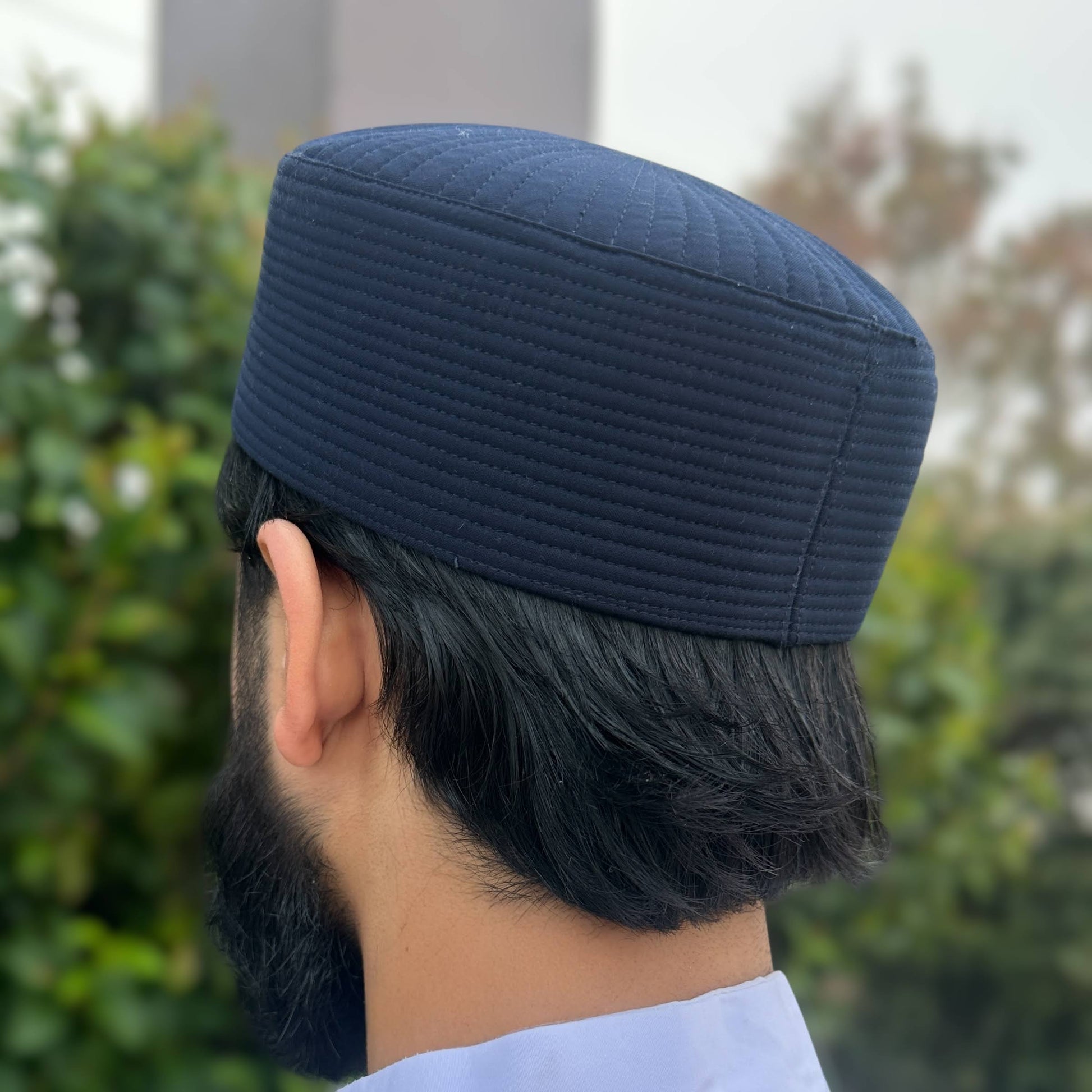 Men's Premium Kufi - Solid Black Cap
