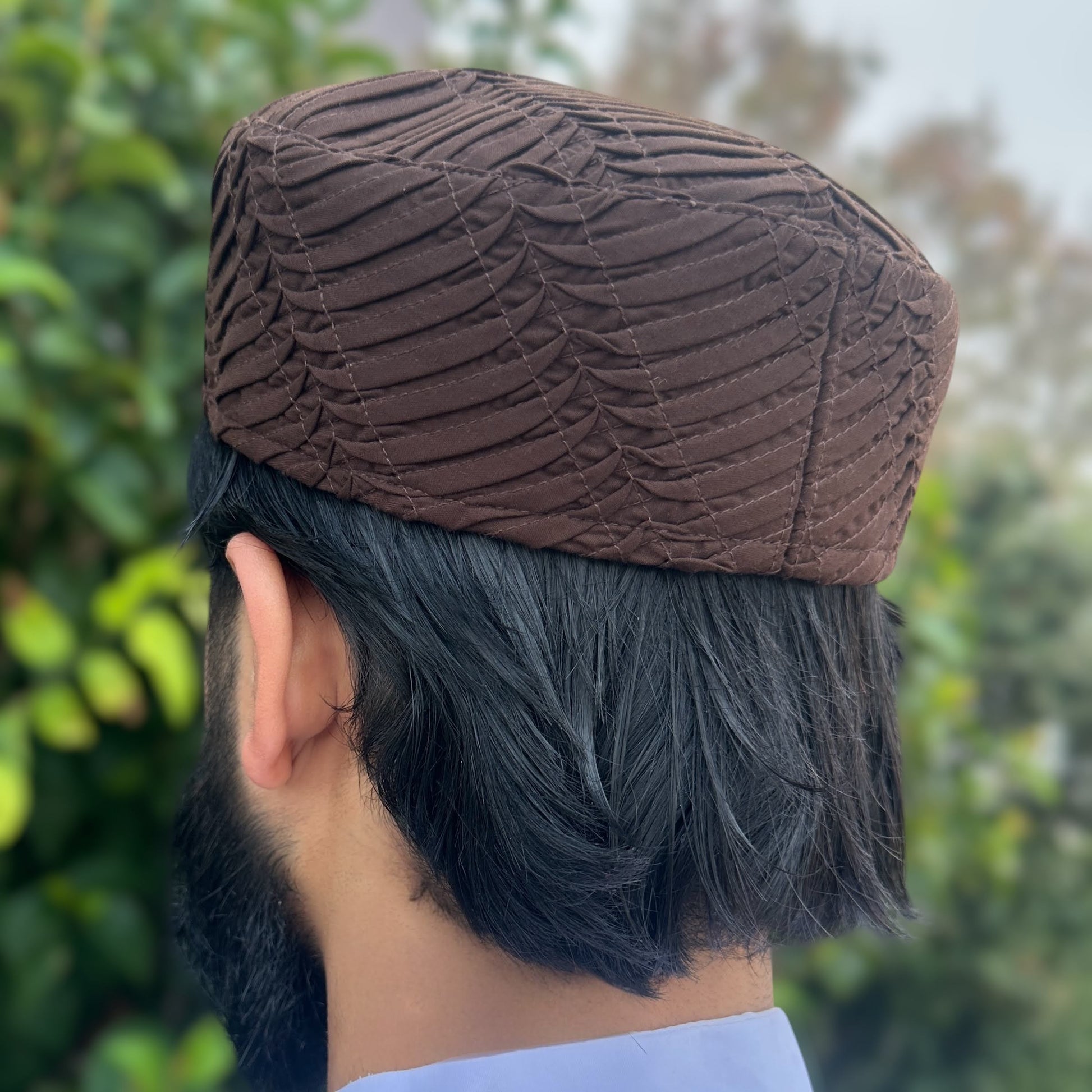 Men's Premium Kufi - Black Ripple Cap