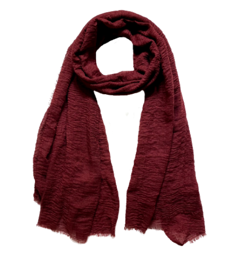 Cotton Crinkle - Burgundy