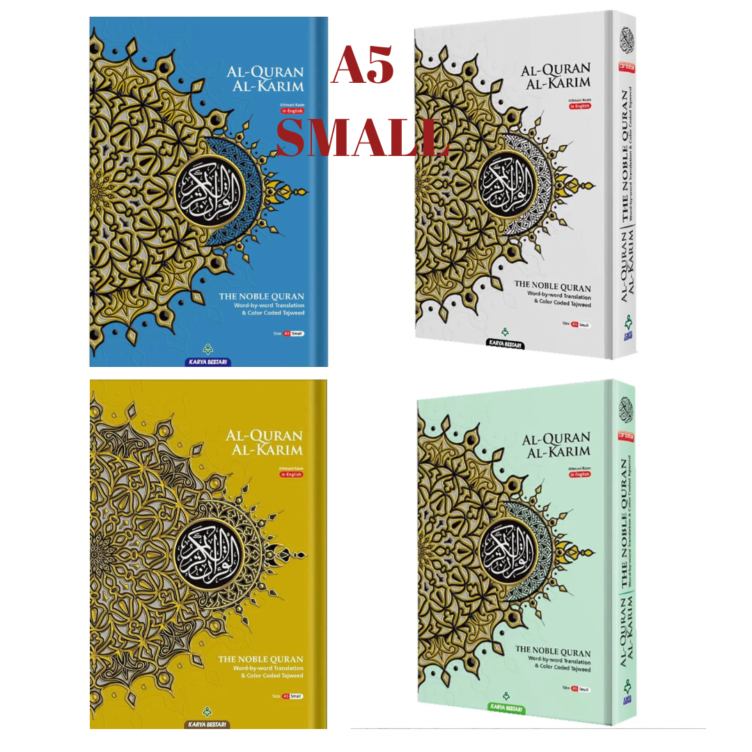 Maqdis Quran Noble Word to Word English Translation Color Coded Tajweed - A5 Small