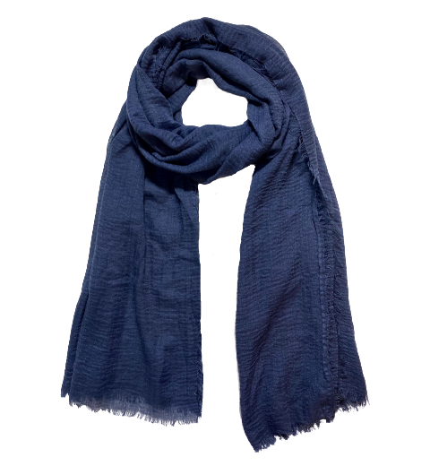 Cotton Crinkle - Space Blue