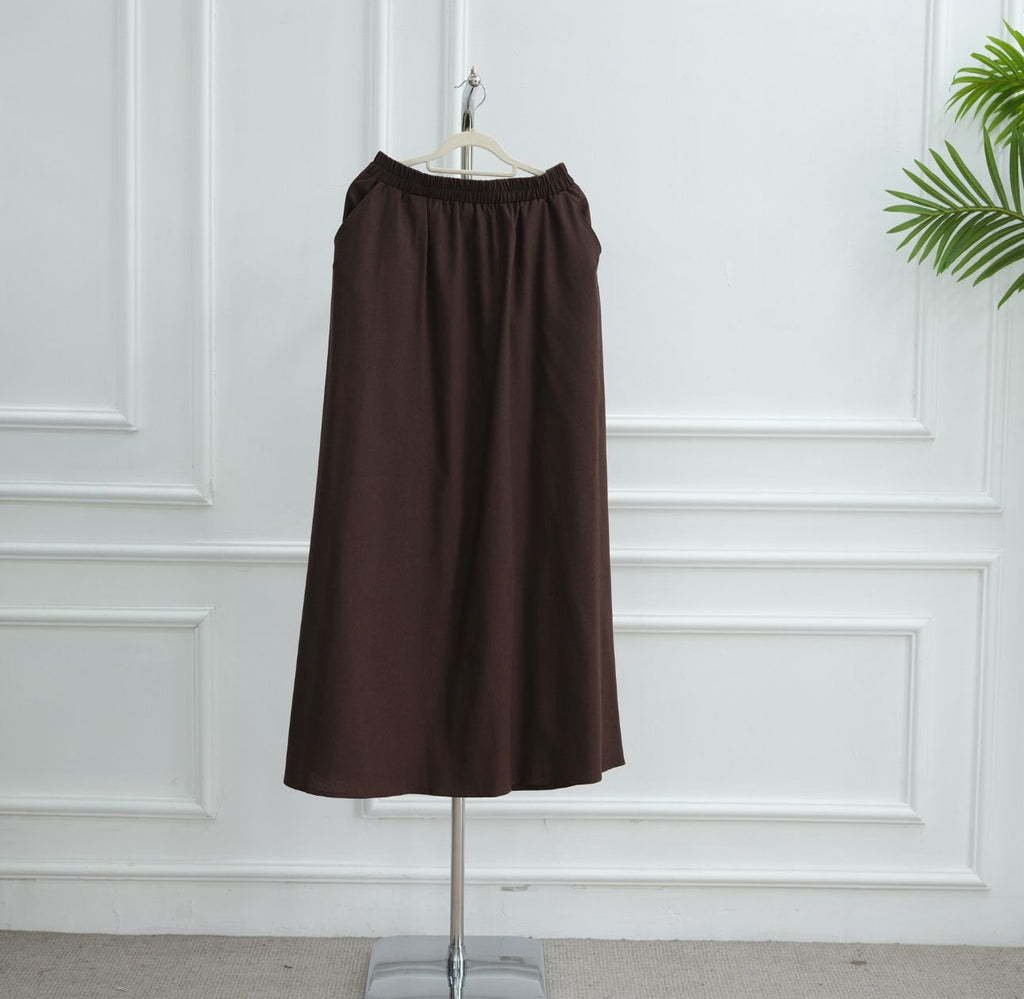 Women’s Solid Everyday Skirt with Pockets - 4 colors