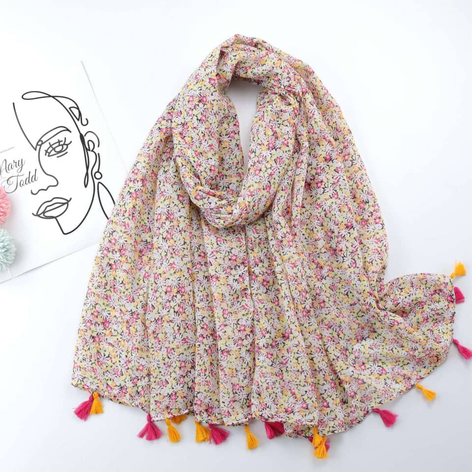 Printed Viscose Hijab - Fruit Cake