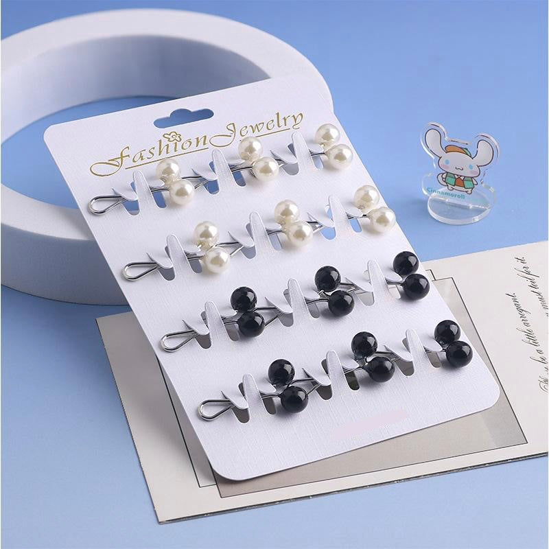 Black & White 12pk Slide-in Hijab Pins