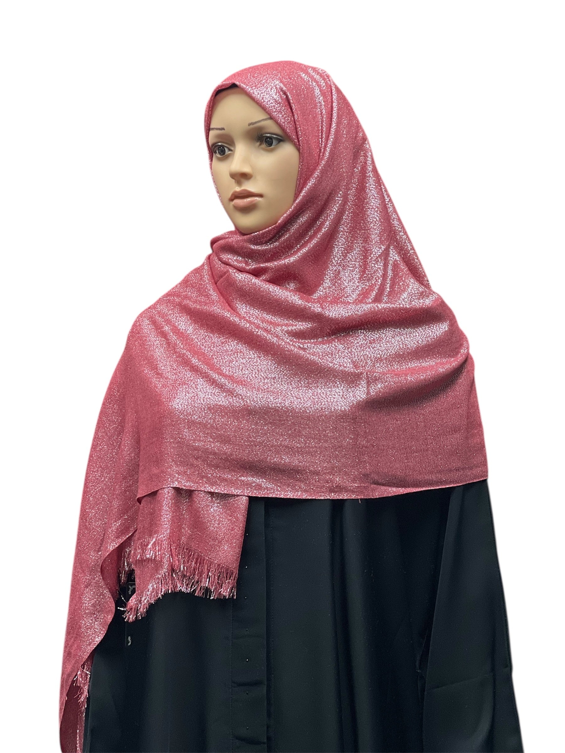 XL Shimmer Viscose Hijab - Red