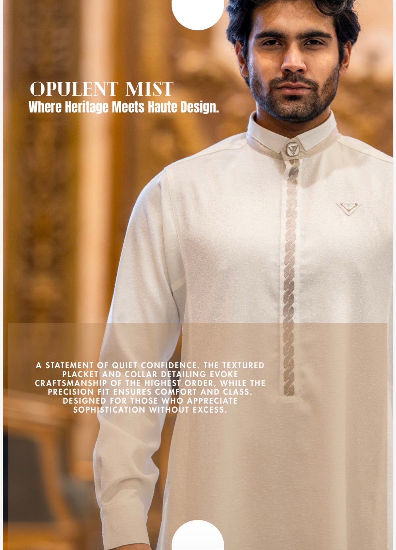 Mens Luxury Thobe AL AMEER - Opulent Mist