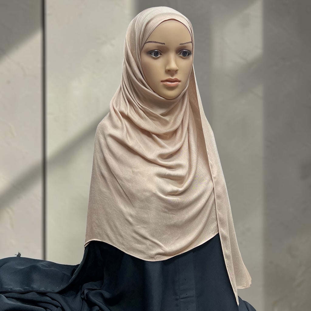 Latte Standard Modal Hijab – Soft Non-Slip Muslim Hijab Scarf | All-Day Comfort