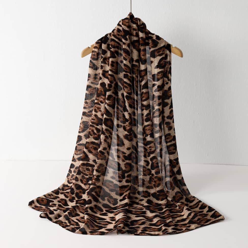 Printed Modal Hijab –  Leopard | Premium Modal | Soft Non-Slip Modest Hijab