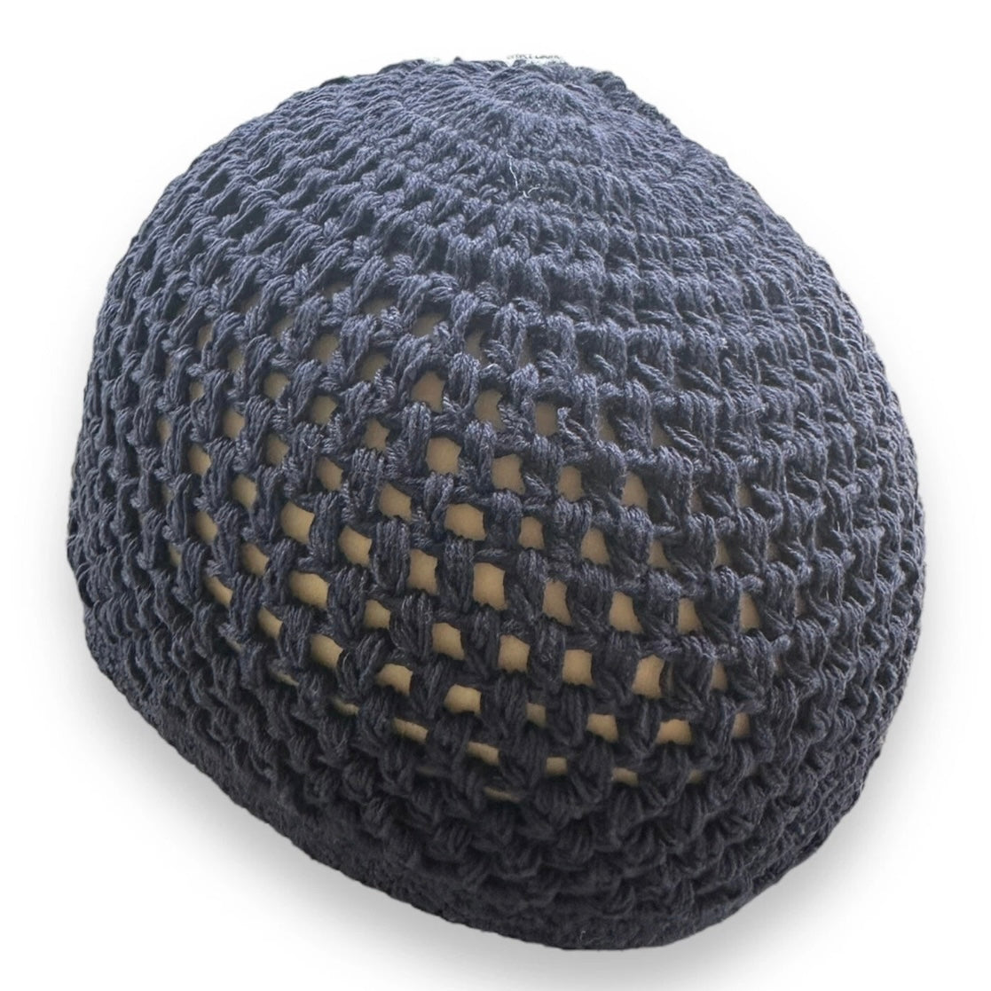 100% Cotton Crochet Stretchy Knitted Kufi  - Blue