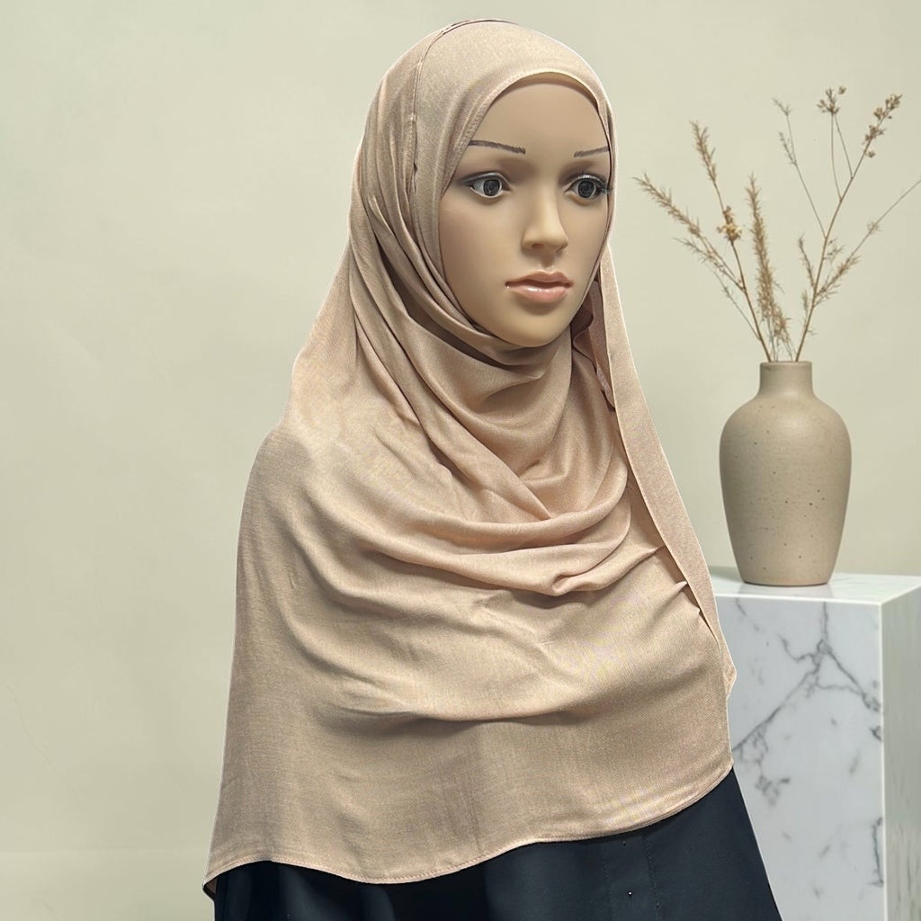 Caramel Standard Modal Hijab – Soft Non-Slip Muslim Hijab Scarf | All-Day Comfort