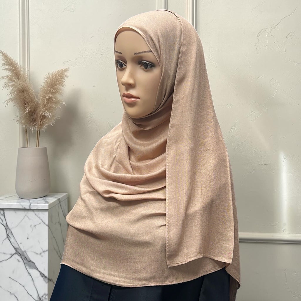 Caramel Standard Modal Hijab – Soft Non-Slip Muslim Hijab Scarf | All-Day Comfort