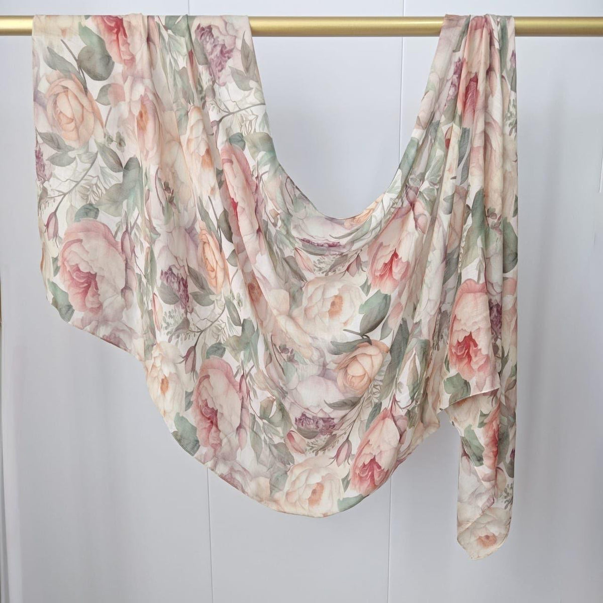 Printed Modal Hijab – Floral Swanlake | Premium Modal | Soft Non-Slip Modest Hijab