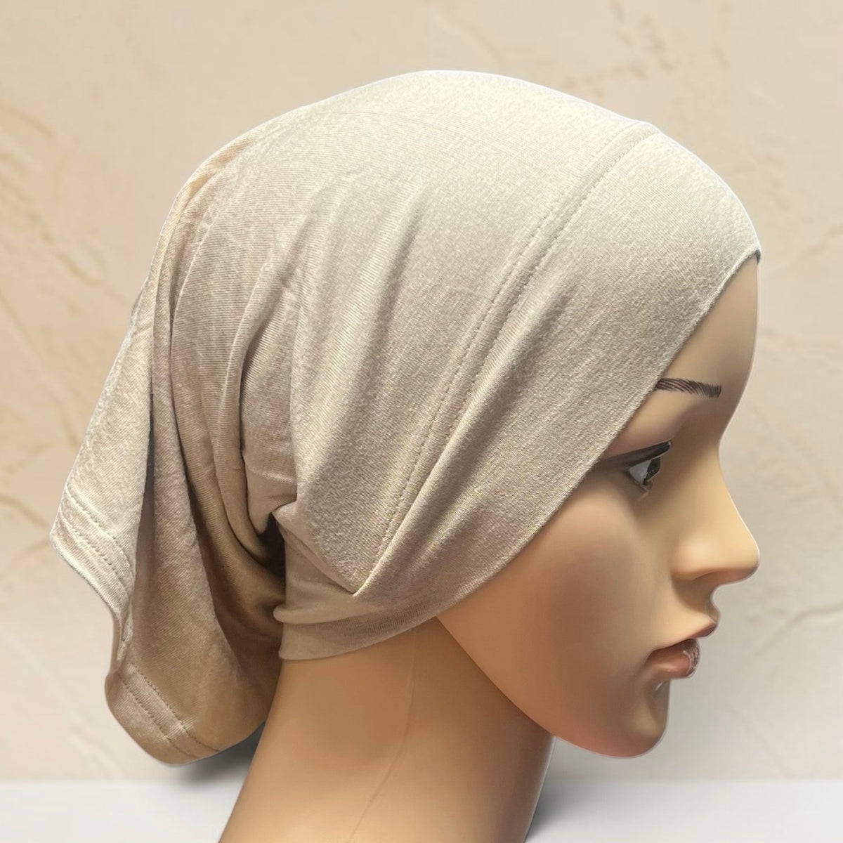Jersey Undercap – Light Beige | Hijab Inner Cap | Soft, Breathable & Stretchy
