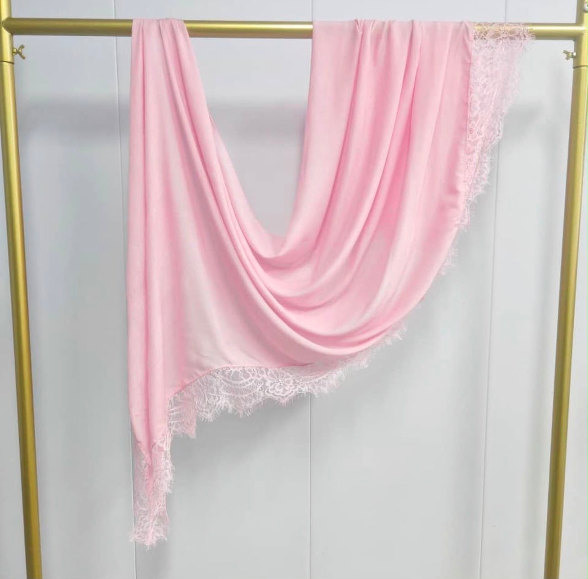 Lace Modal Hijab - Cotton Candy Pink