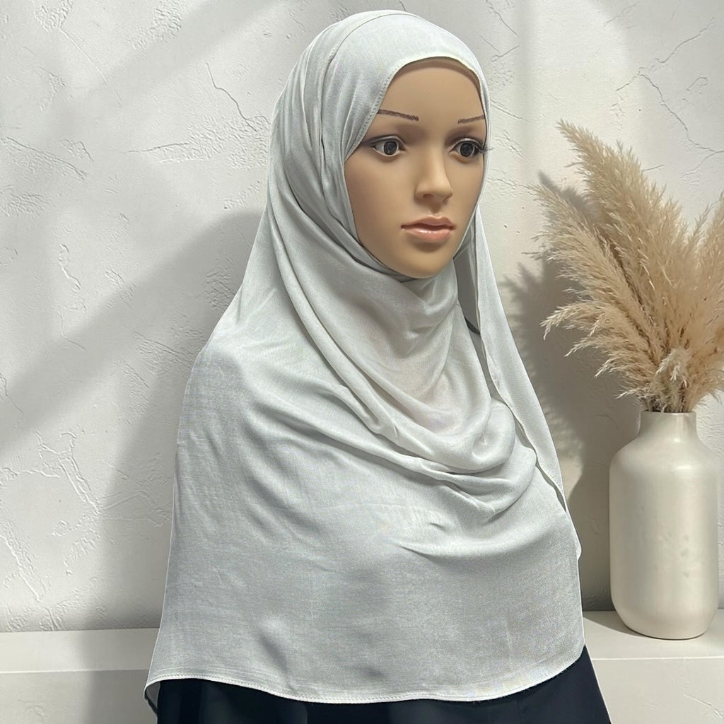 Silver Standard Modal Hijab – Soft Non-Slip Muslim Hijab Scarf | All-Day Comfort