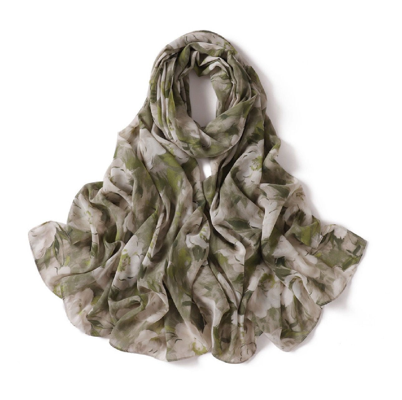 Printed Chiffon Hijab - Swan