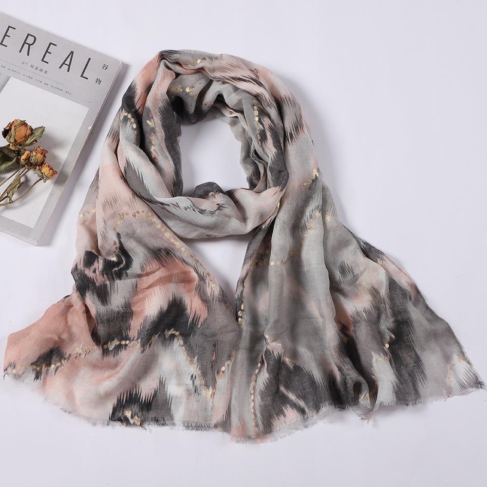 Printed Viscose Hijab - Mountain Peak