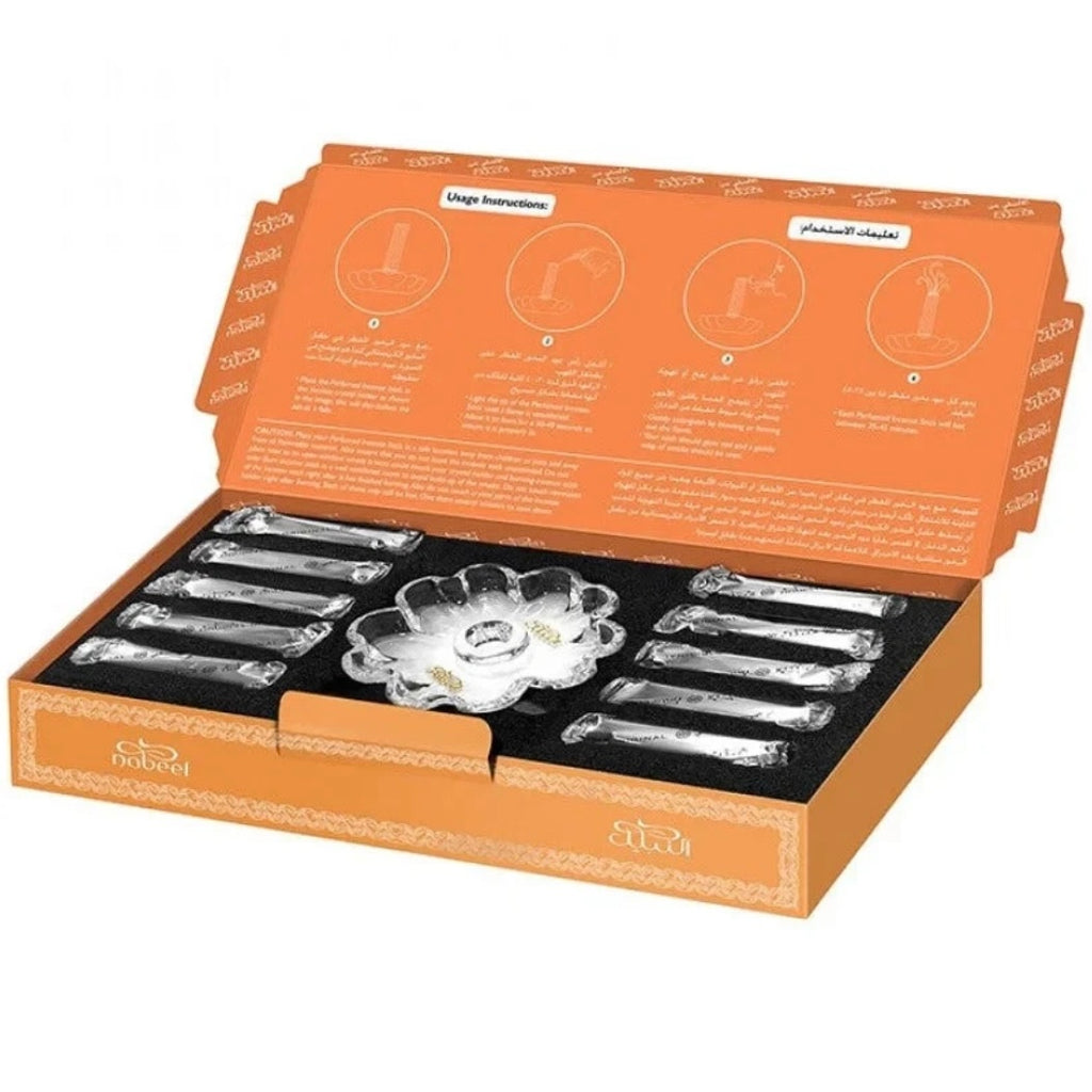 Nabeel Original Perfumed Incense Stick 10 Piece Bakhour Oud Gift Set Home Scents