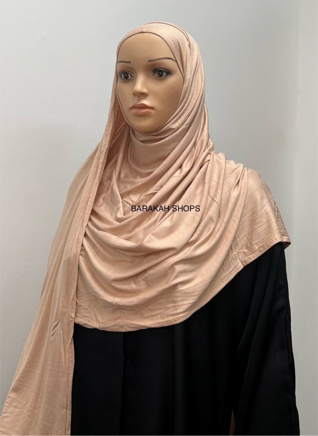 Large Instant Jersey Hijab - Beige