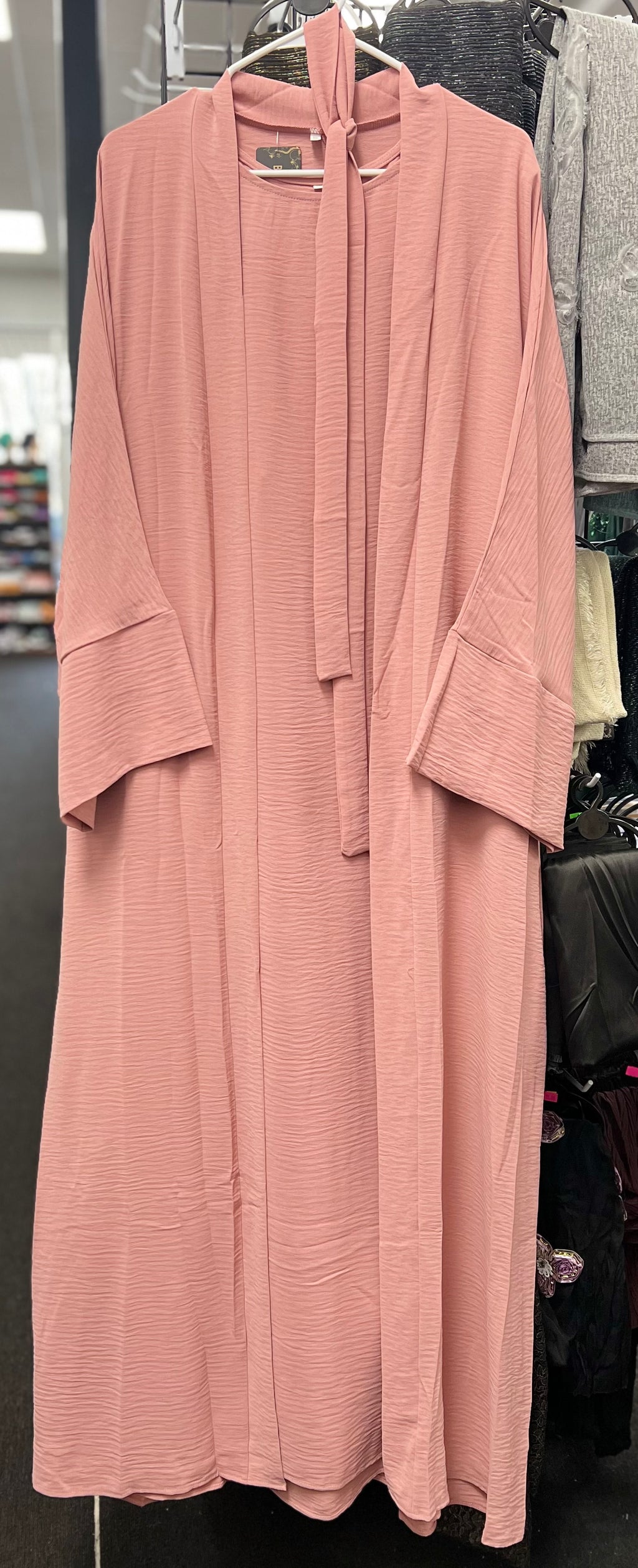 2 pc Crinkle Abaya Set