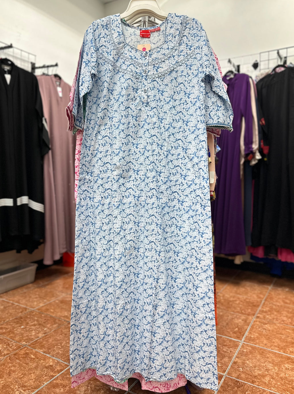 3/4 Sleeve 100% Cotton Maxi Nightgowns