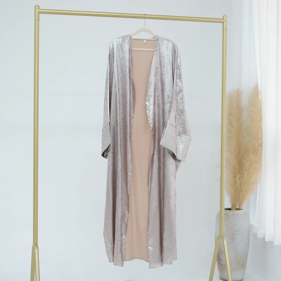 Metallic Open Abayas - 4 Colors