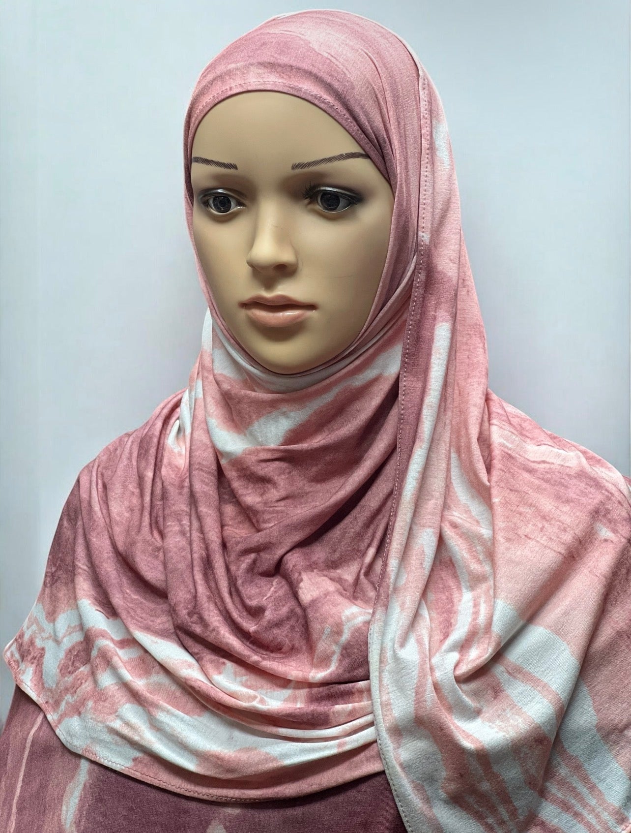 Printed Jersey Hijab - Pink