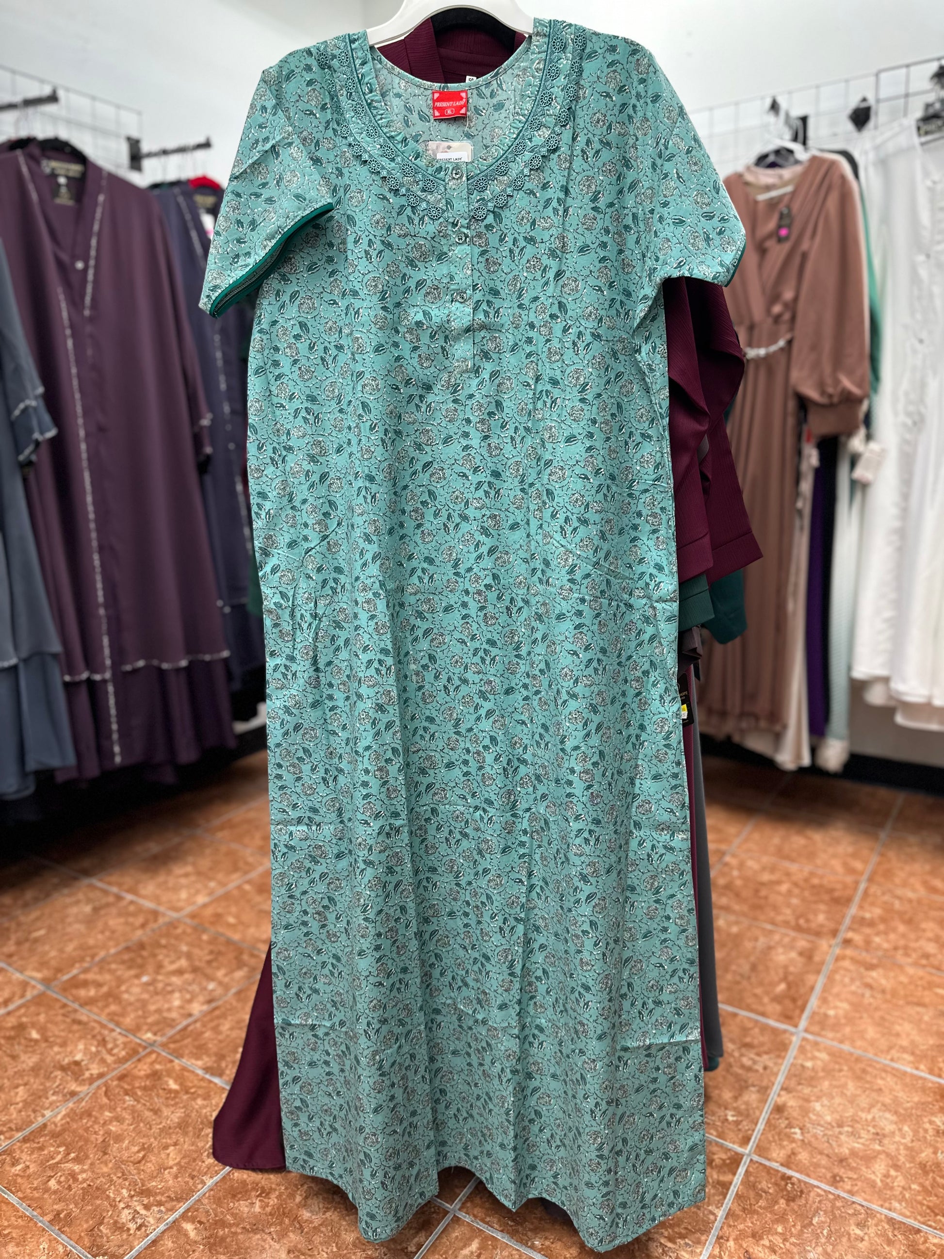 Cotton Blend Maxi Gown