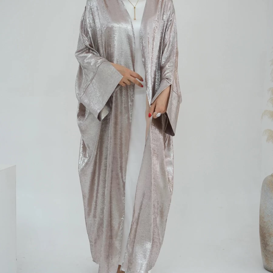 Metallic Open Abayas - 4 Colors