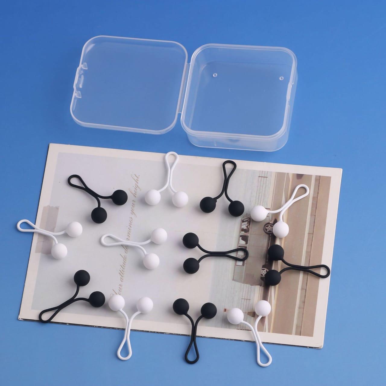 Matte Black & White 12pk Slide-in Hijab Pins