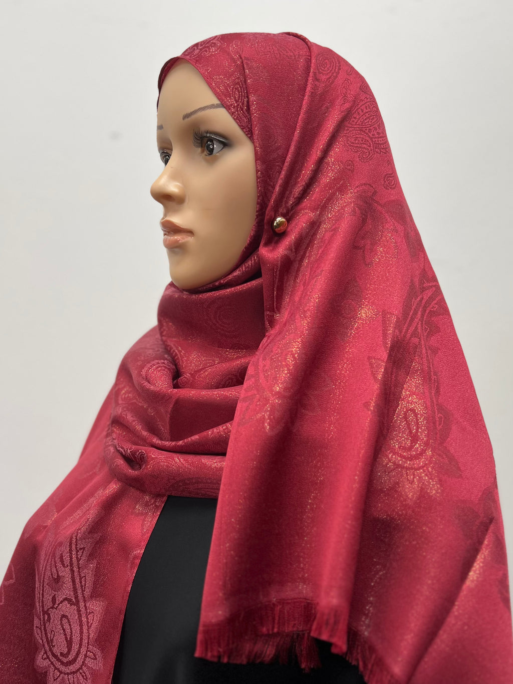 Paisley Silk - Maroon