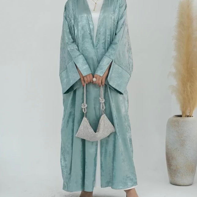 Metallic Open Abayas - 4 Colors