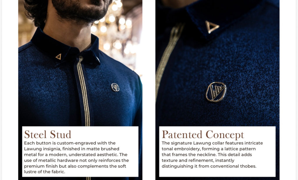 Mens Luxury Thobe AL AMEER - The Blue Statement