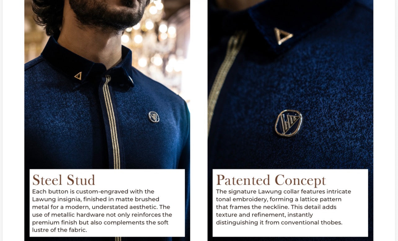 Mens Luxury Thobe AL AMEER - The Blue Statement