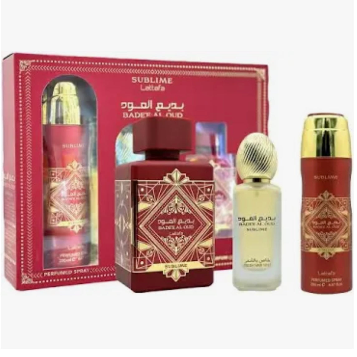 Lattafa Sublime 3-Piece Gift Set for Women – EDP, Hair Mist & Body Spray