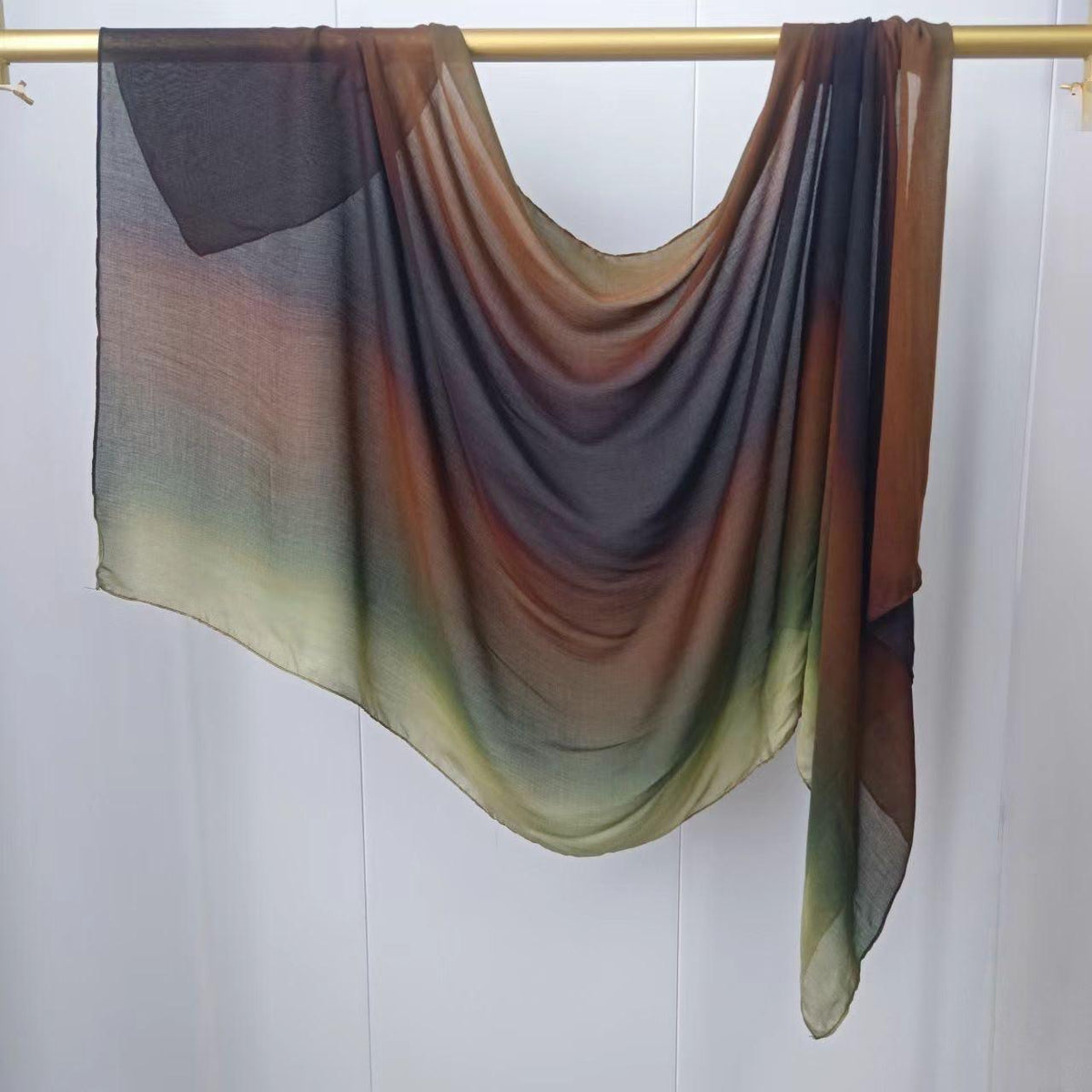 Printed Modal Hijab – Green Lantern | Premium Modal | Soft Non-Slip Modest Hijab