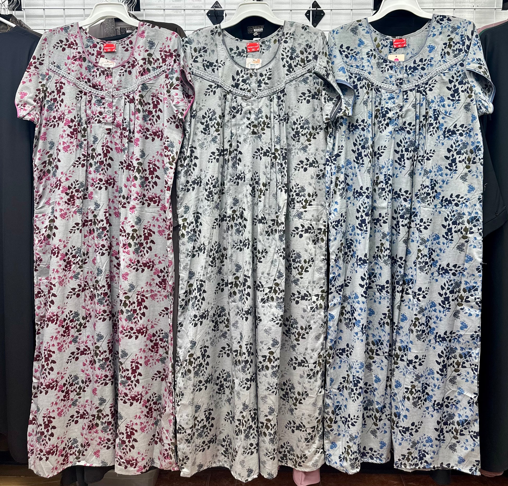 Cotton Blend Short Sleeve Maxi Nightgown