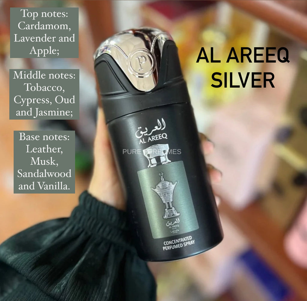 250ml Perfume Spray - Al Areeq Silver