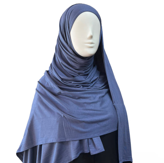 Large Jersey Hijab - Denim
