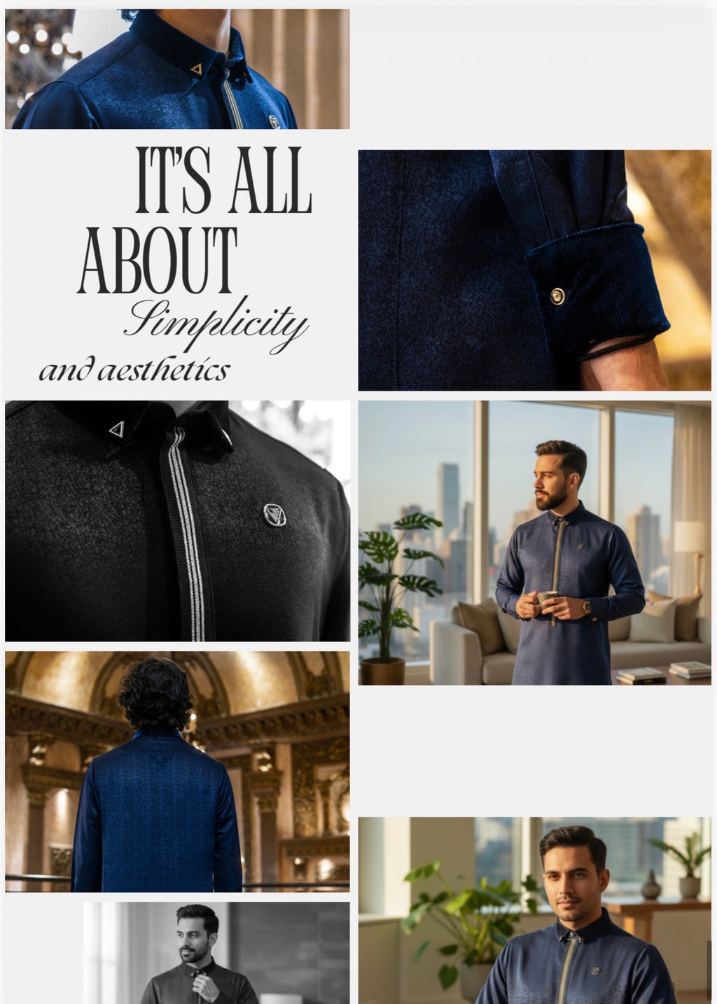 Mens Luxury Thobe AL AMEER - The Blue Statement