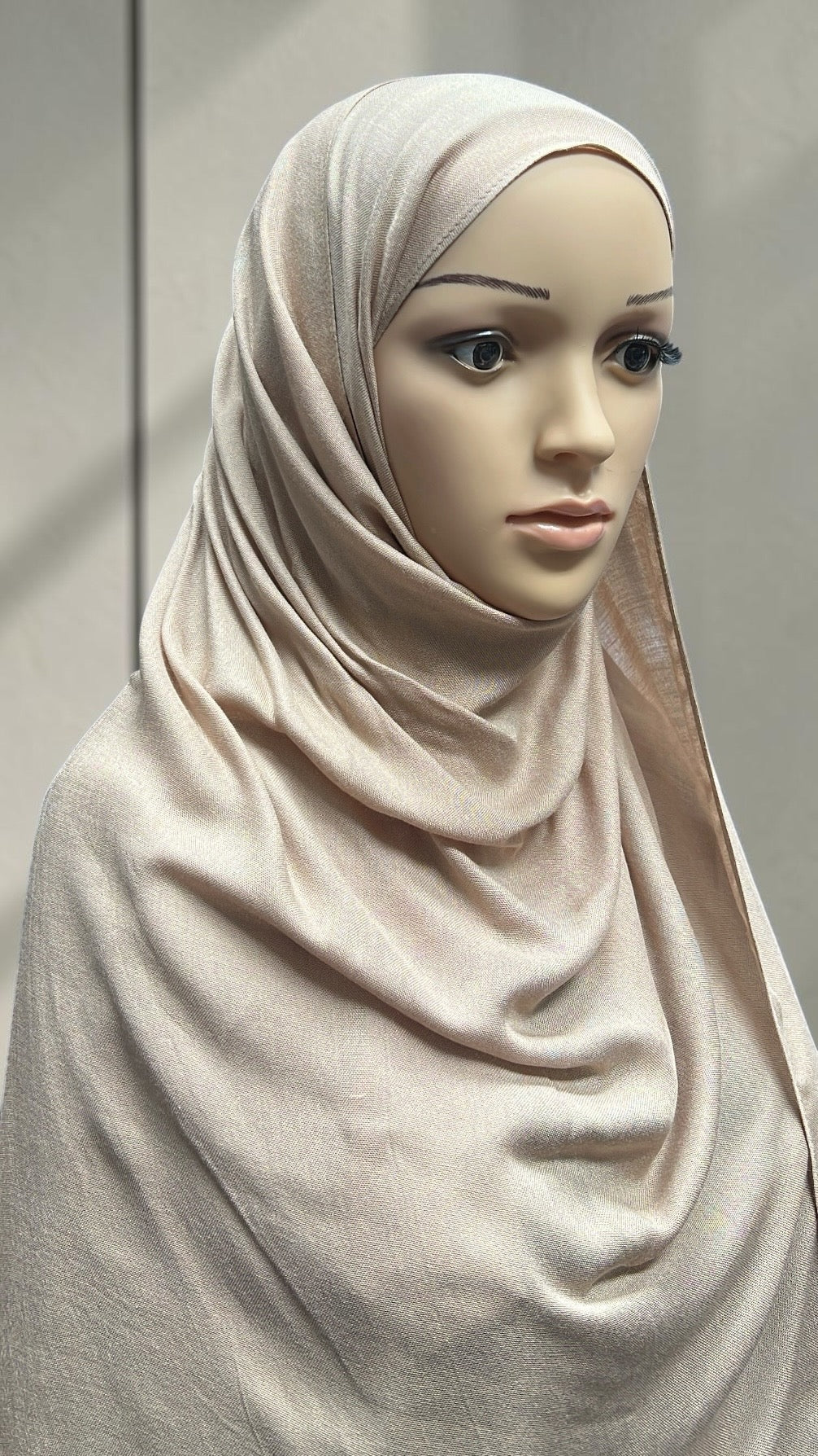 Latte Standard Modal Hijab – Soft Non-Slip Muslim Hijab Scarf | All-Day Comfort